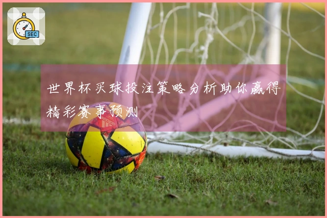 世界杯买球投注策略分析助你赢得精彩赛事预测